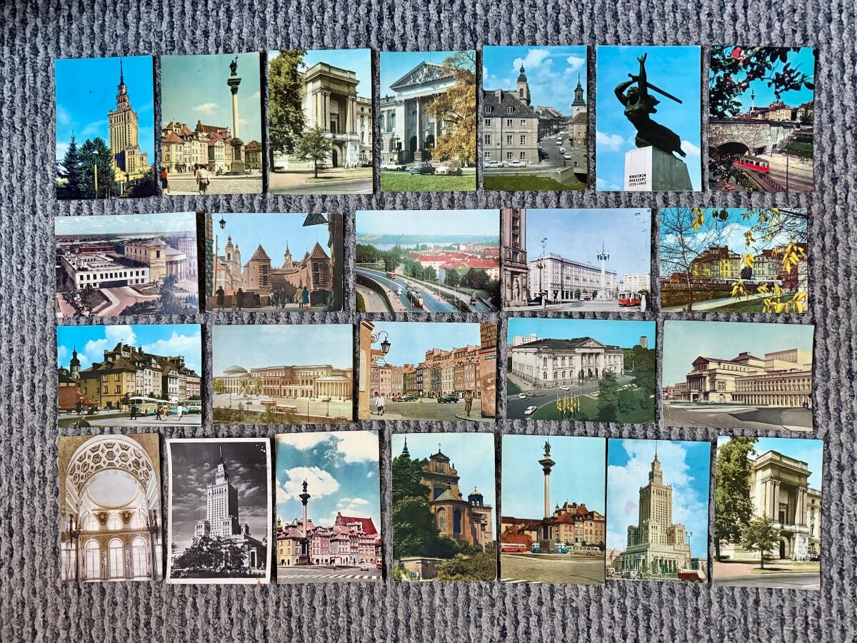 Retro pohľadnice socializmus Krakov a Varšava - 104 kusov - 5
