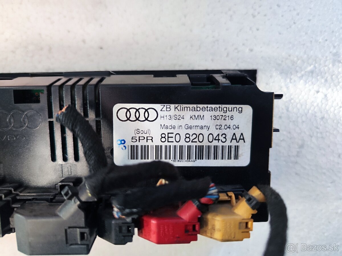 Audi A4 B6/B7 – ovládací panel klimatizácie Climatronic - 5