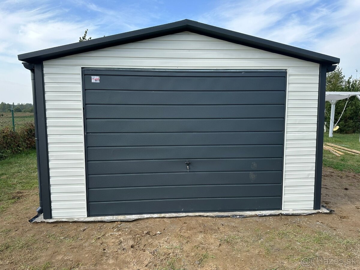 Plechová garáž 4x5m - 5