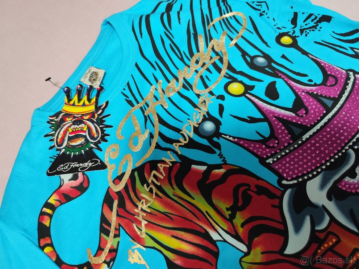Nové nenosené modré tričko E.Hard. - 5