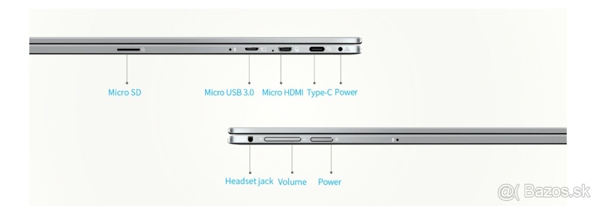 Bmax Y11 11.6" 360° otočný dizajn, RAM 8 GB / 256 GB SSD - 5
