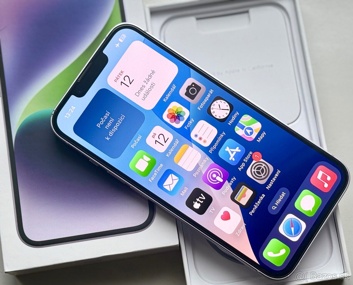 iPhone 14 Purple BATERIE 100% TOP - 5