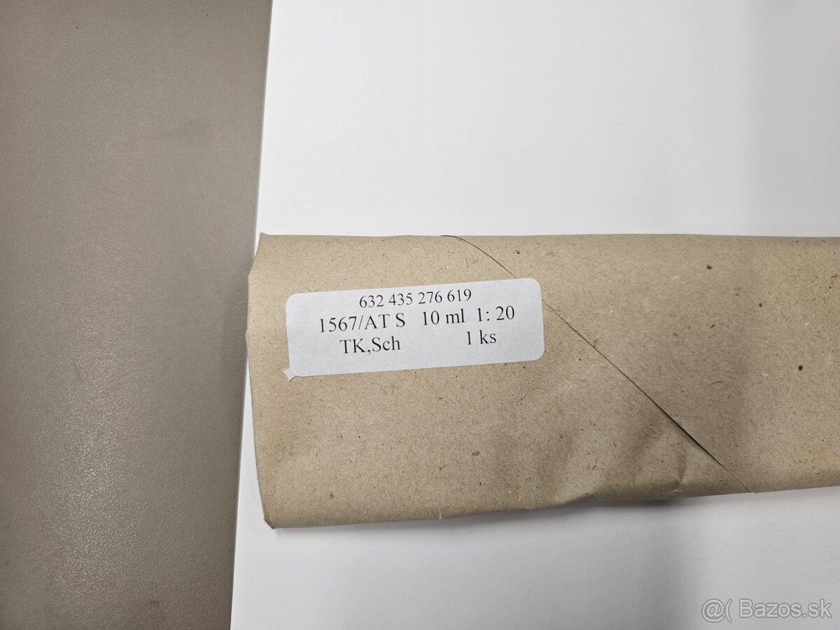 Byreta 10 ml, priamy kohútik PTFE, trieda A - 5