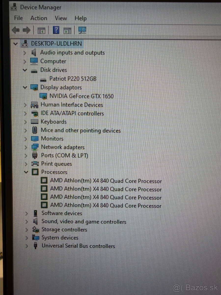 PC - AMD X4, 16GB RAM, GTX 1650, 512 GB SSD - 5