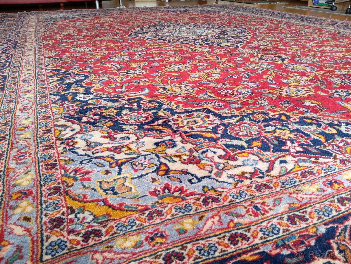 🌟Luxusný ručne viazaný perzský koberec Keshan 400×300 cm🌟 - 5