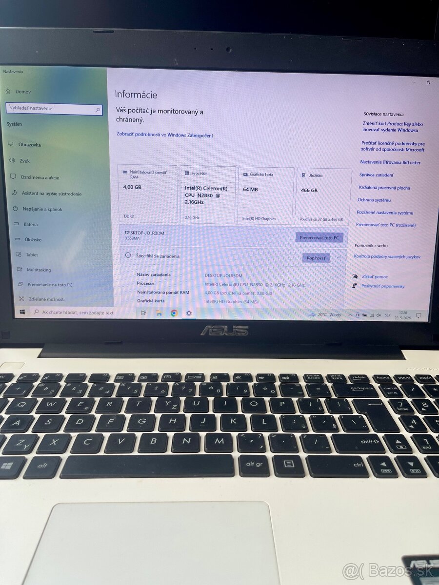 Predám notebook ASUS X553MA - 5