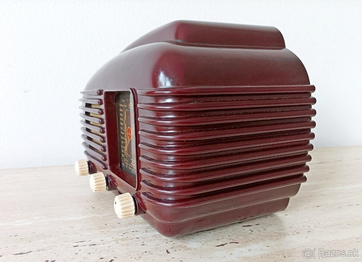 Art Deco starožitné rádio Talisman, krásný stav, plně funkčn - 5