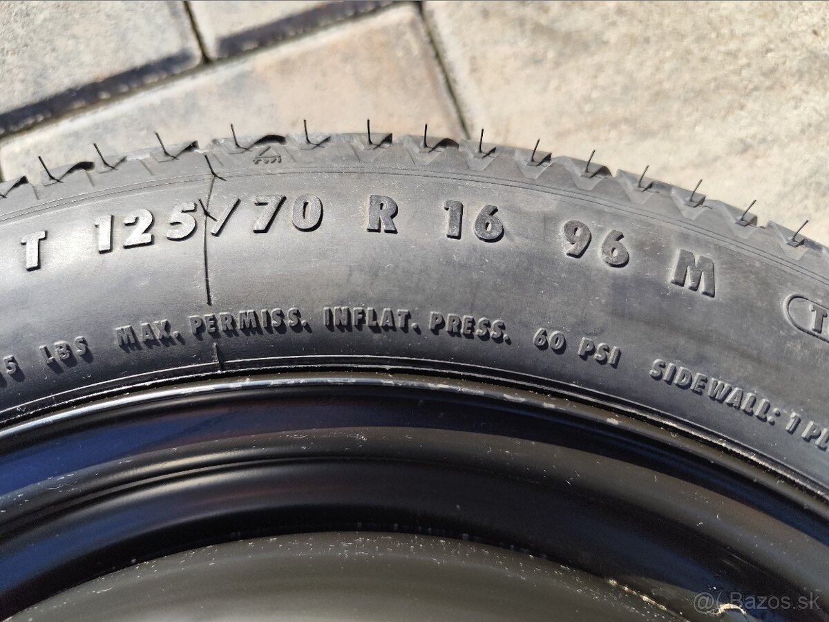 5x100 r16 dojazdove koleso Škoda, Volkswagen, Seat - 5