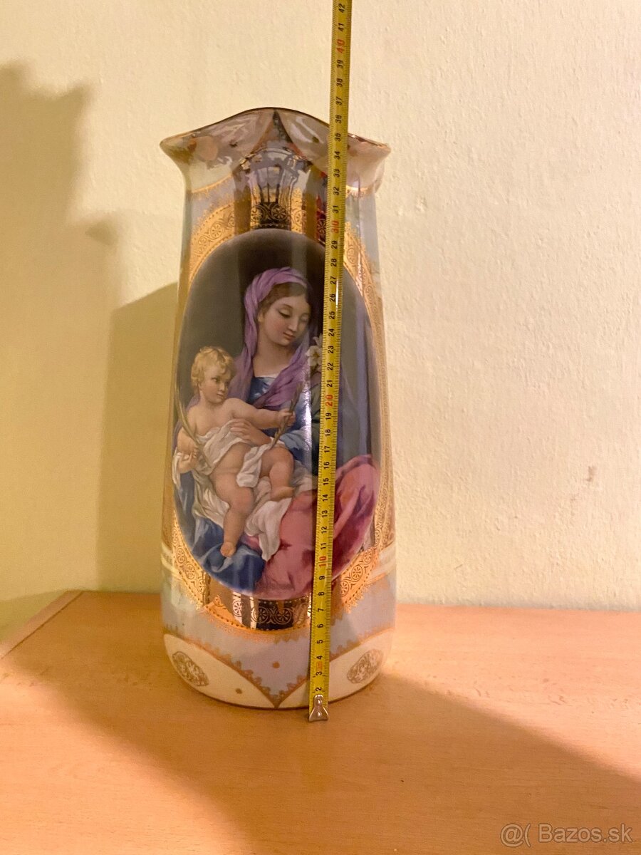 Starožitná vysoká váza - 5