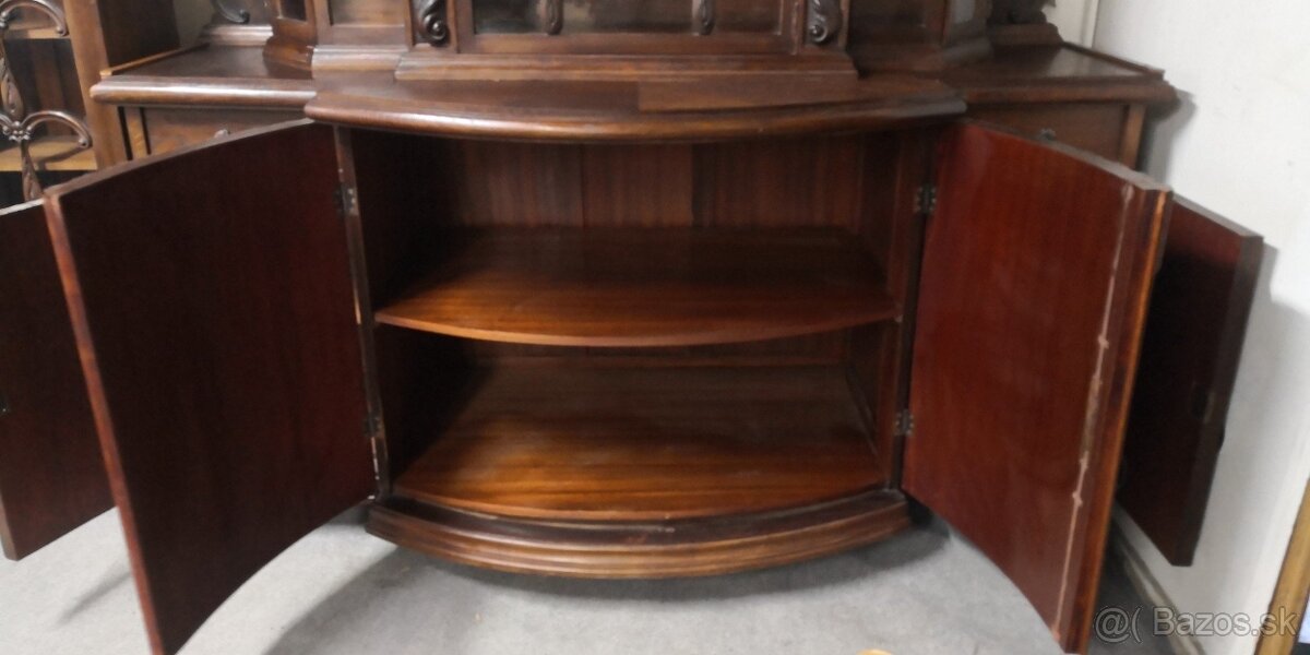 Starožitná komoda s vitrínou - 5