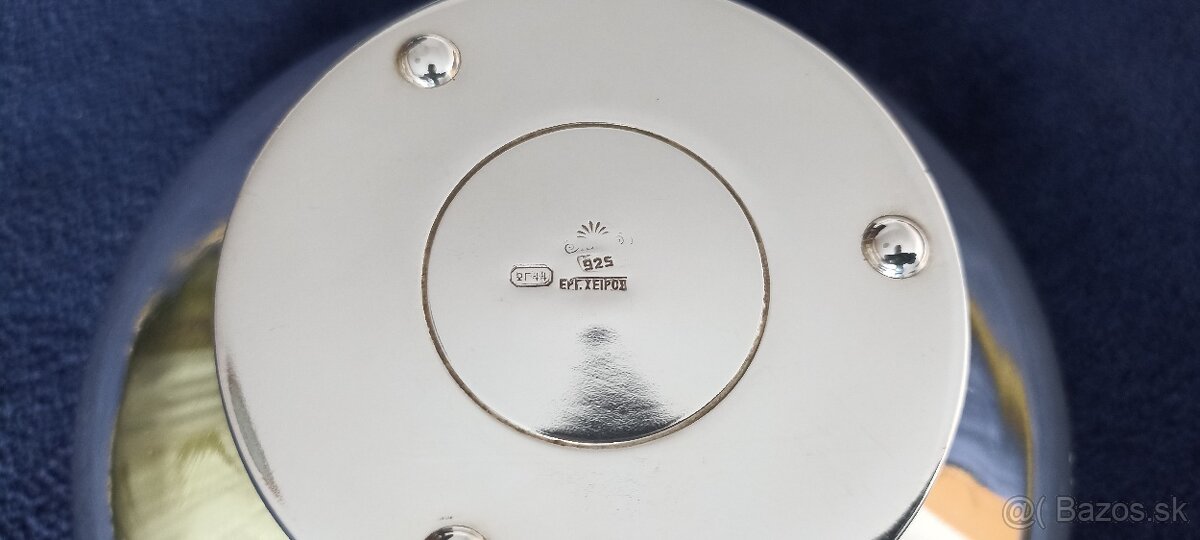 Investičné striebro- moderná dizajnová miska– Grécko, 229,3g - 5