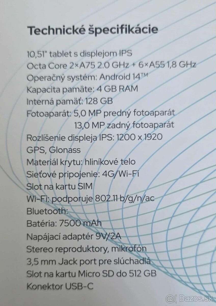 Tablet globalsec 10,51" - 5