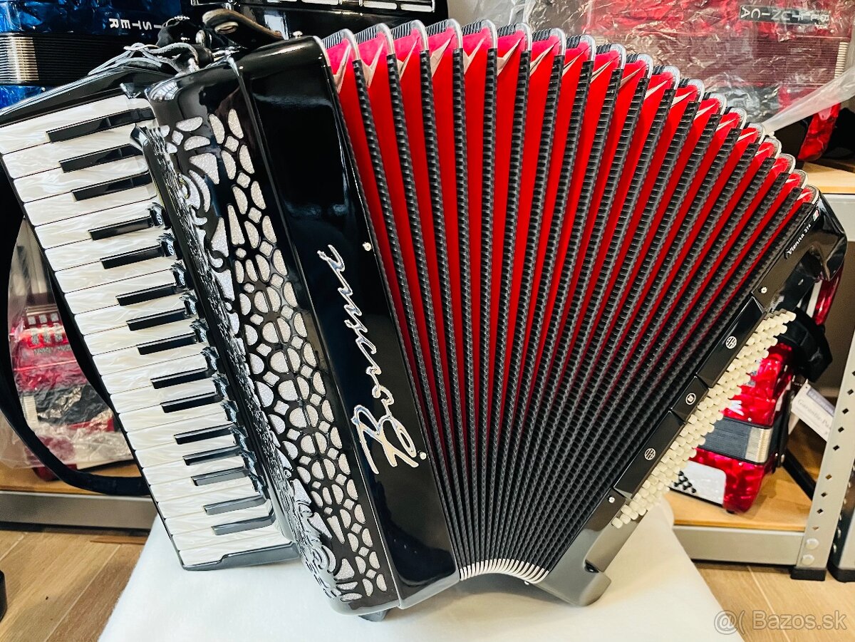 Predám profesionálny akordeón Borsini Wienna 374- 96 basový - 5