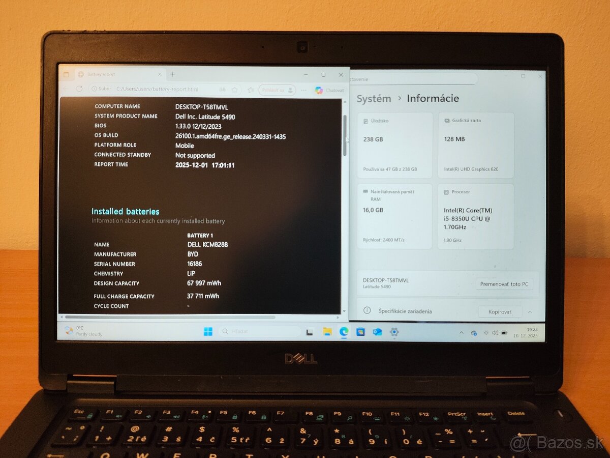 Dell Latitude 5490 i5-8350U/8-16 Gb RAM/256 Gb SSD - 5