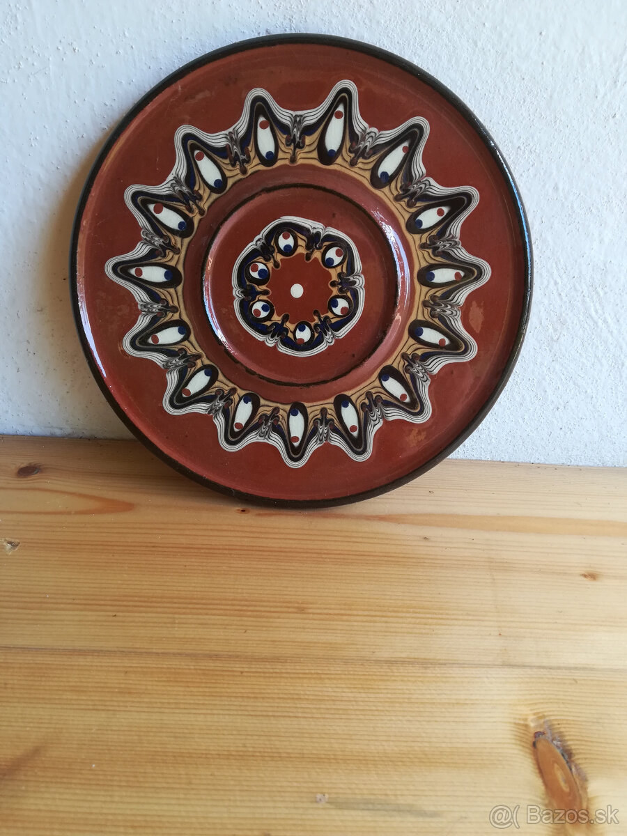 bulharska keramika vaza, miska, tanier - 5