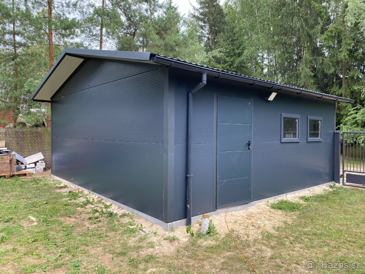 Garáž zo sendvičových panelov 6x6 - 5