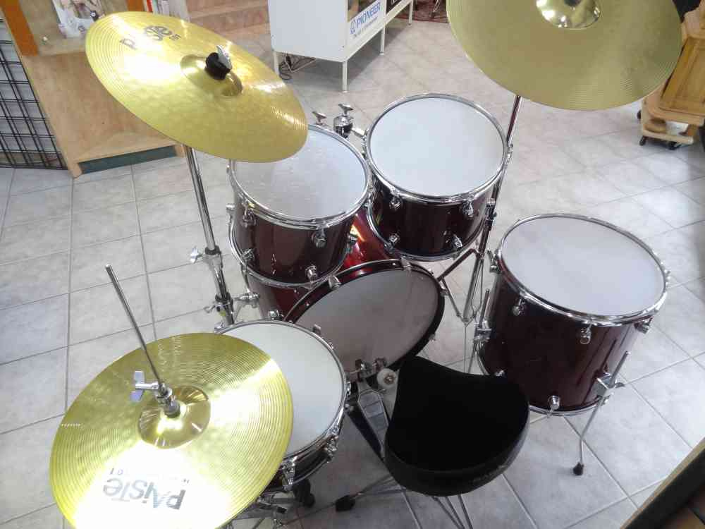 Bicia sada Basix 22 - kompletná sada+stolička+Paiste činely - 5