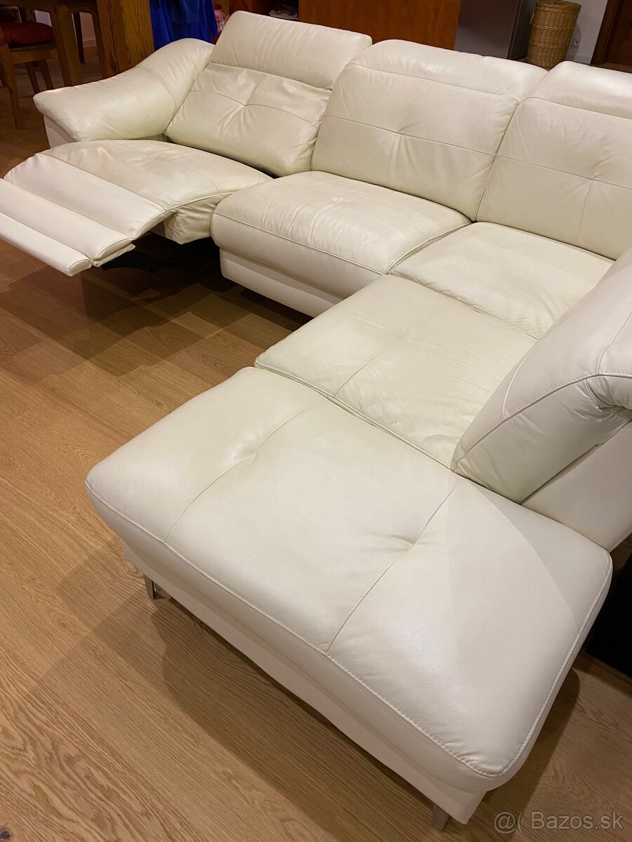 Kožená sedačka s elektrickým výsuvom - 5