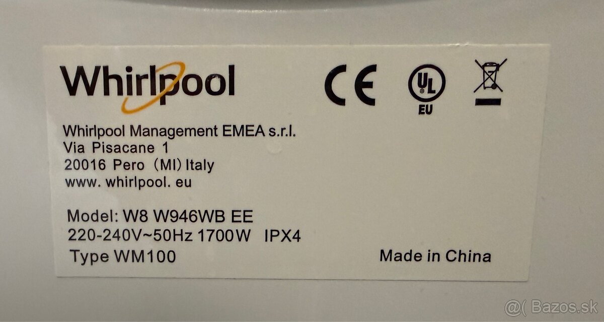 Práčka Whirlpool 9kg - W8 W946WB EE - 5