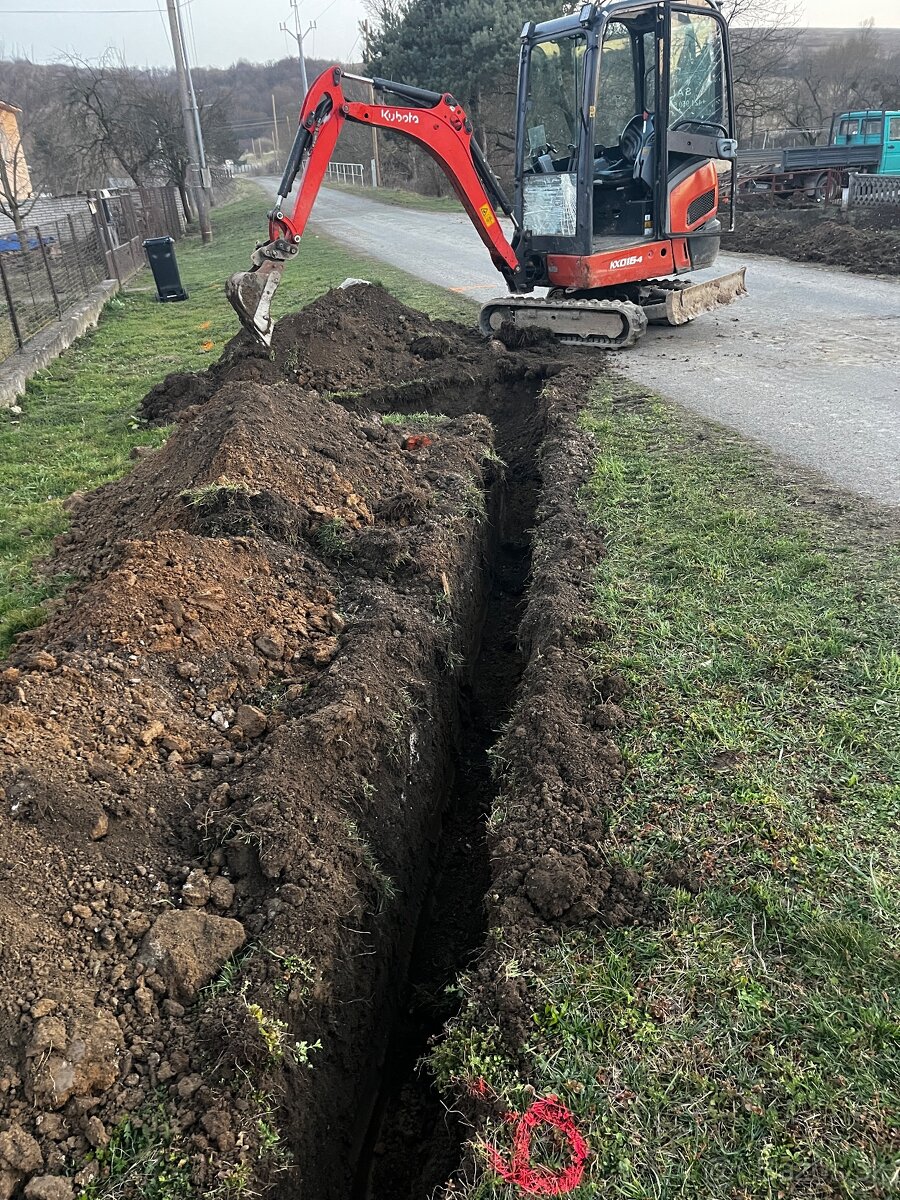 Zemné a výkopové práce, Minibager, nákladná doprava bager - 5