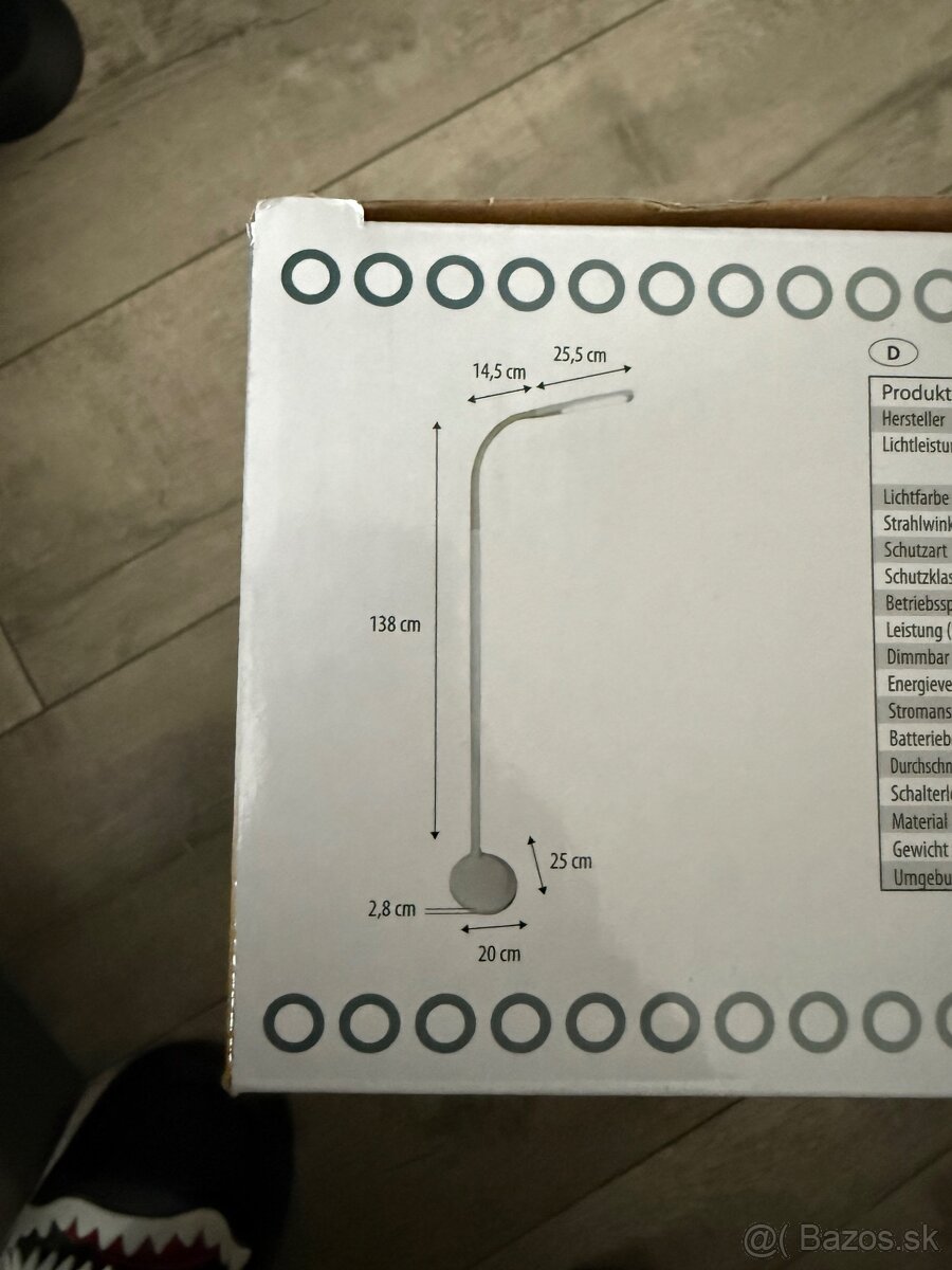 LED Stojaca Lampa KLEIBER – 4 farby svetla, dotyková - 5