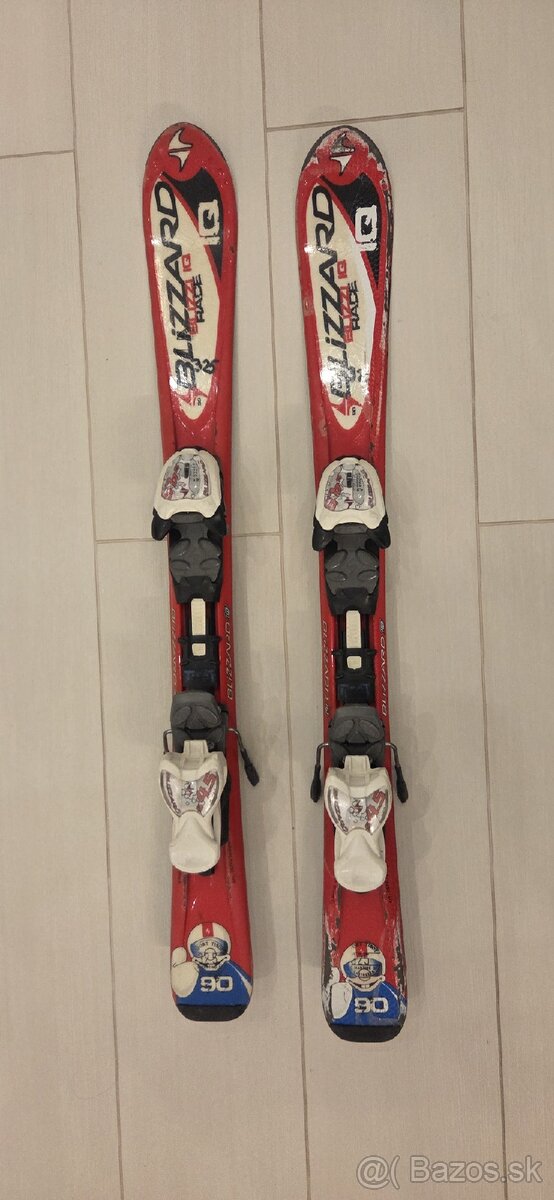 Detské lyže 90 cm + lyžiarky 18 - 18,5 cm - 5