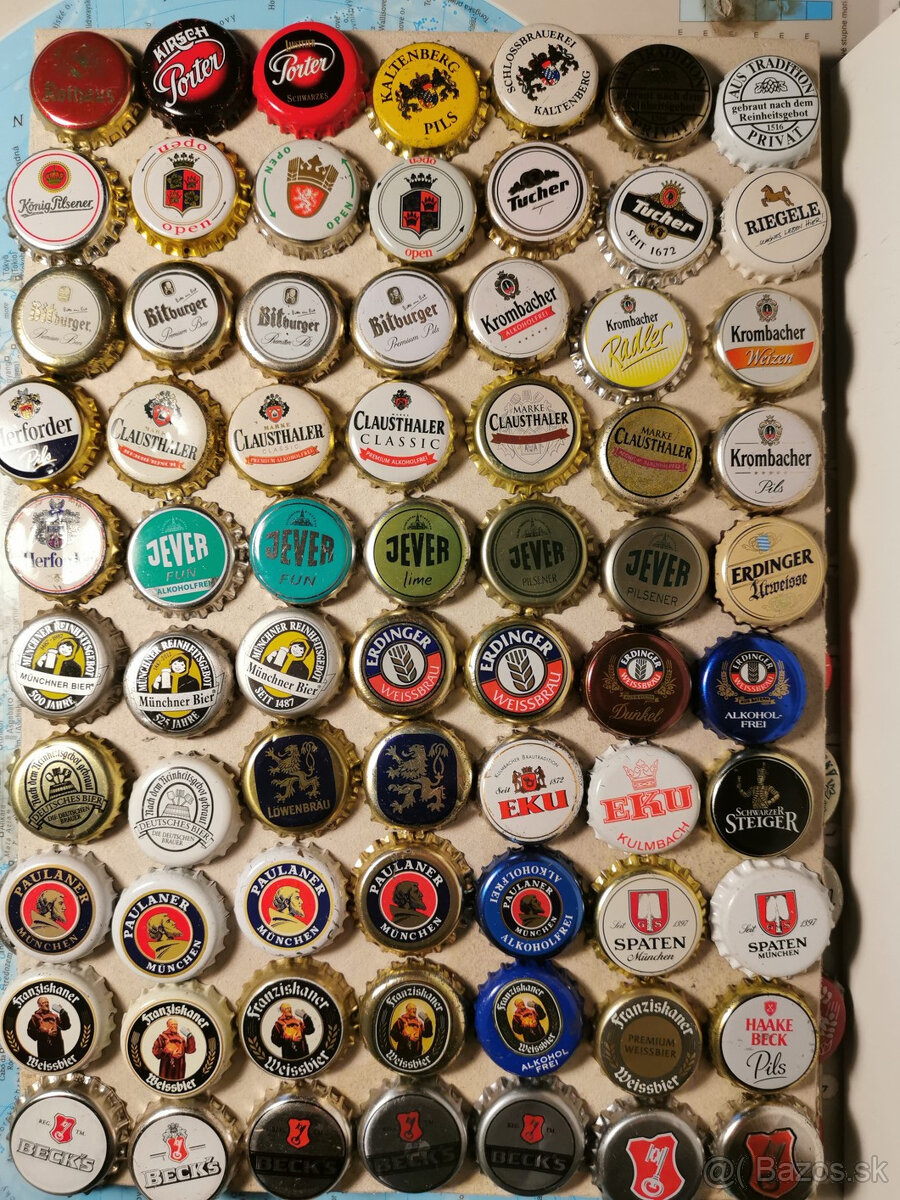 Predám korunkové uzávery, vrchnáky z piva a nápojov zbierka - 5