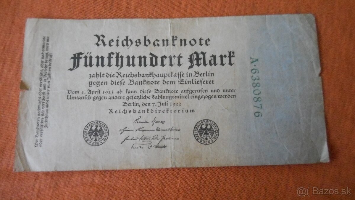 Bankovky - Nemecko A - 5