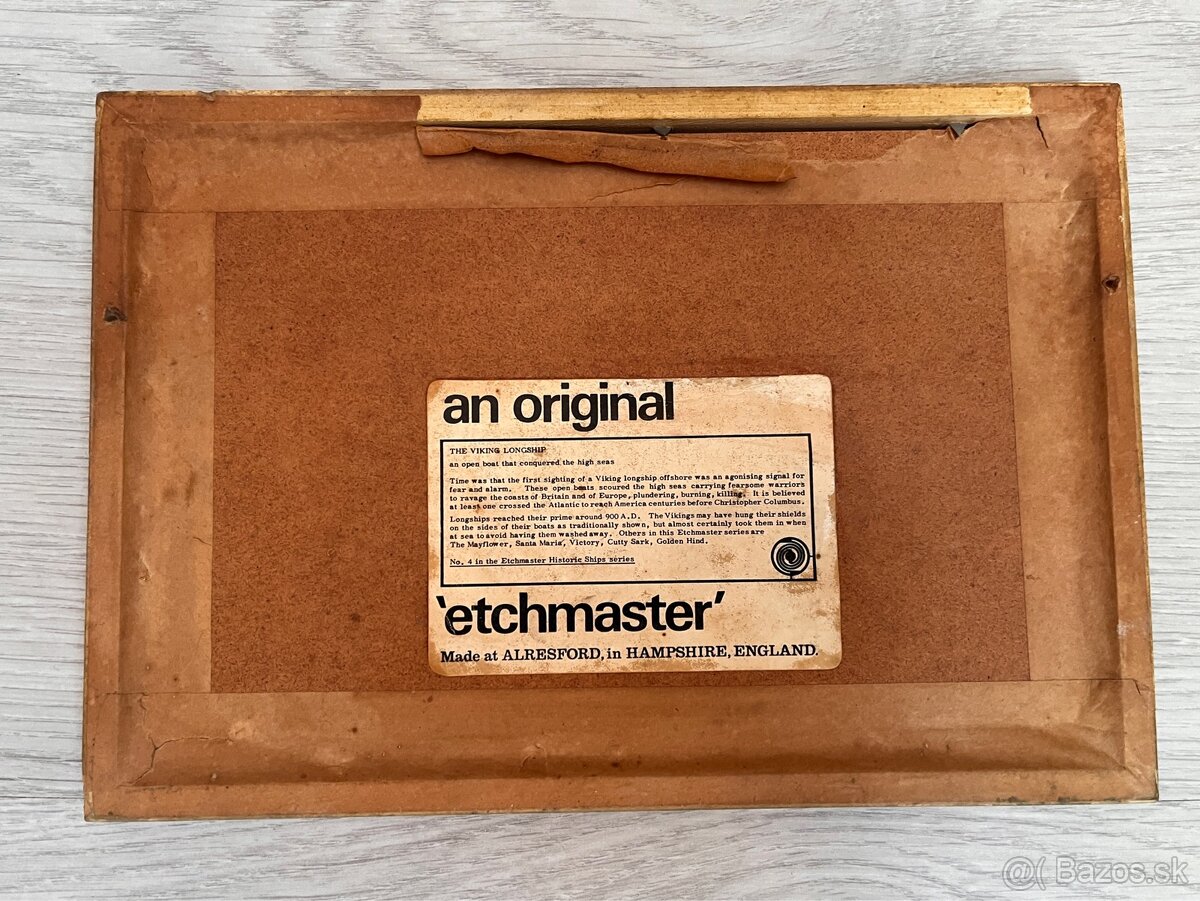 Set 2ks vintage medených rytín – Etchmaster (Anglicko) - 5