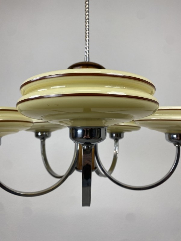 Art deco 5 tanierový luster - 5