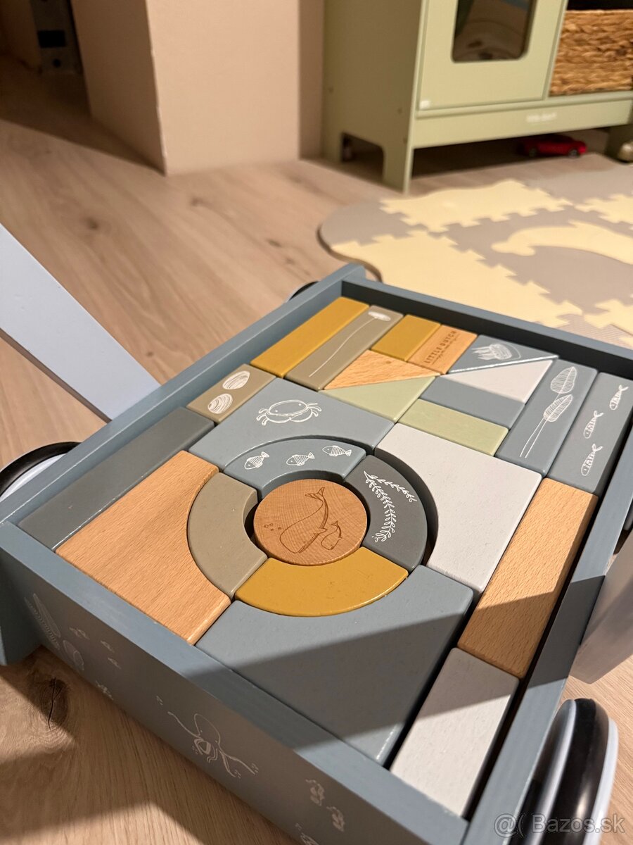 Little dutch vozík s kockami - 5