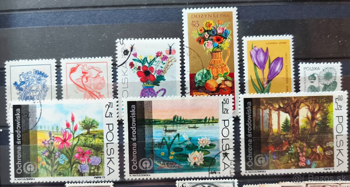 Známky kvety Poľsko - 5