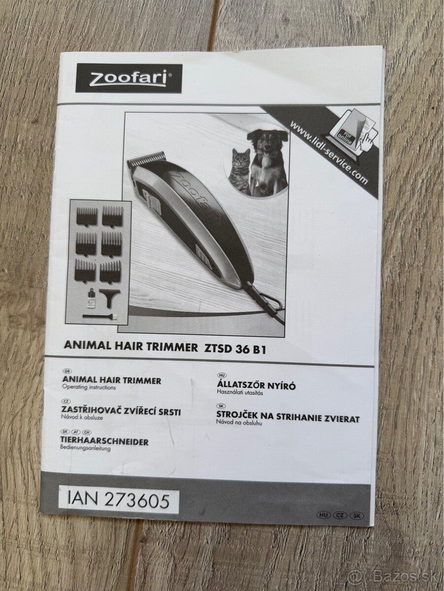 Zoofari strojček na strihanie srsti – (ako nový) - 5