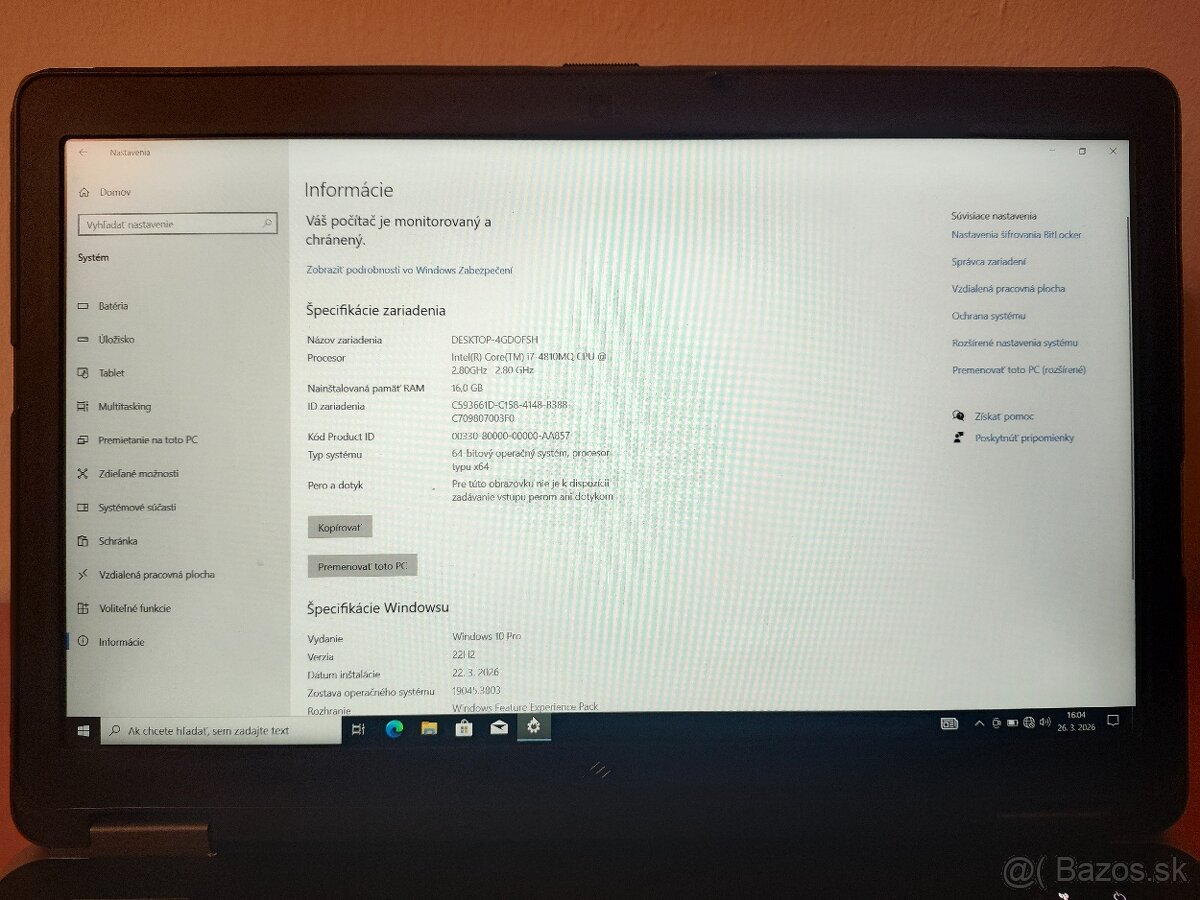 Dell Latitude E6540 | i7 • 16GB • 256GB SSD - 5