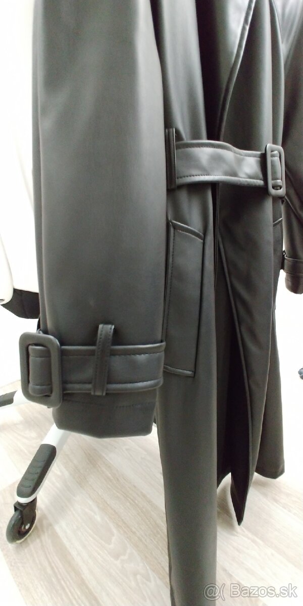 Kožený trench coat - 5