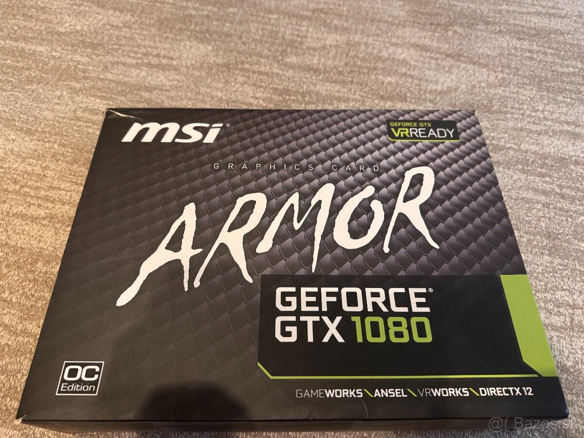 MSI GeForce GTX 1080 ARMOR OC Edition – 8 GB GDDR5X - 5