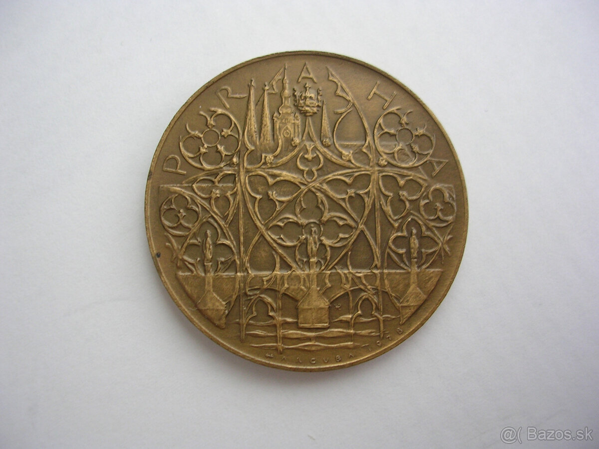 AE medaila 10 dukát Karel IV. - návrh Jiří HARCUBA 1978 - 5