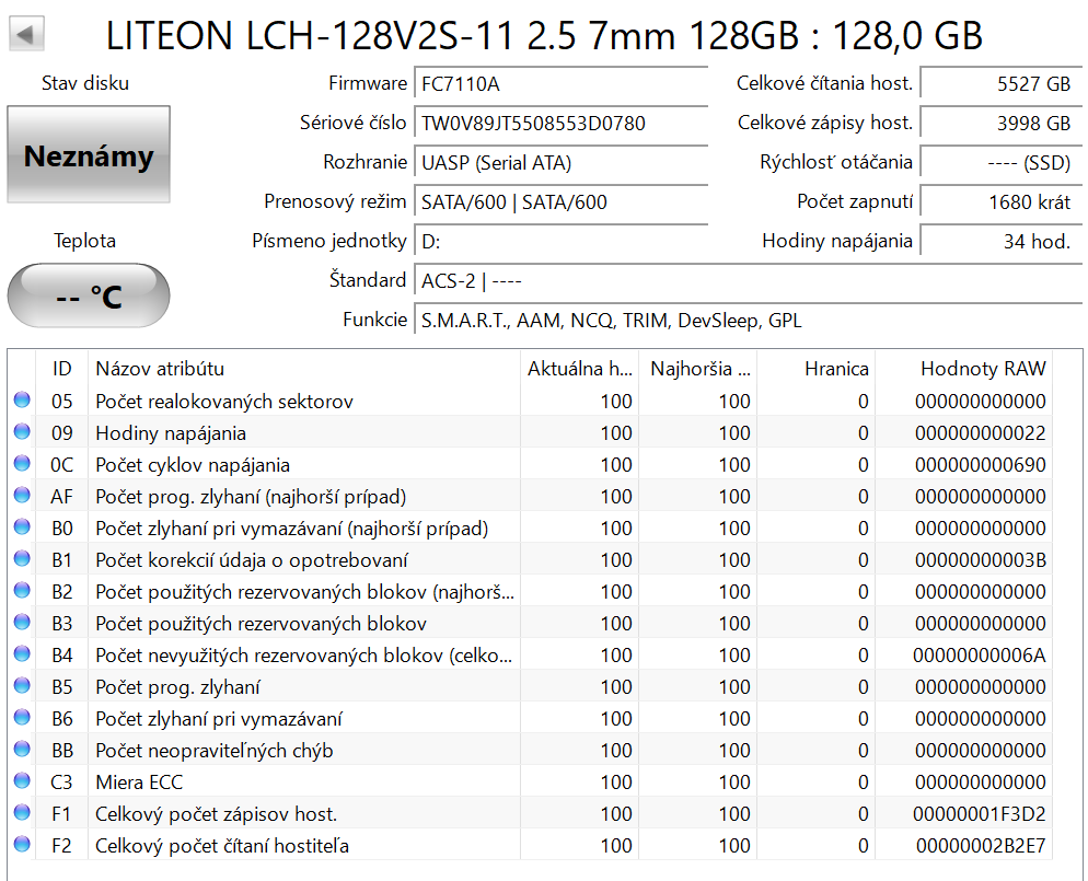 SSD 128 Gb Sata 2.5 1000 Gb HDD - 5