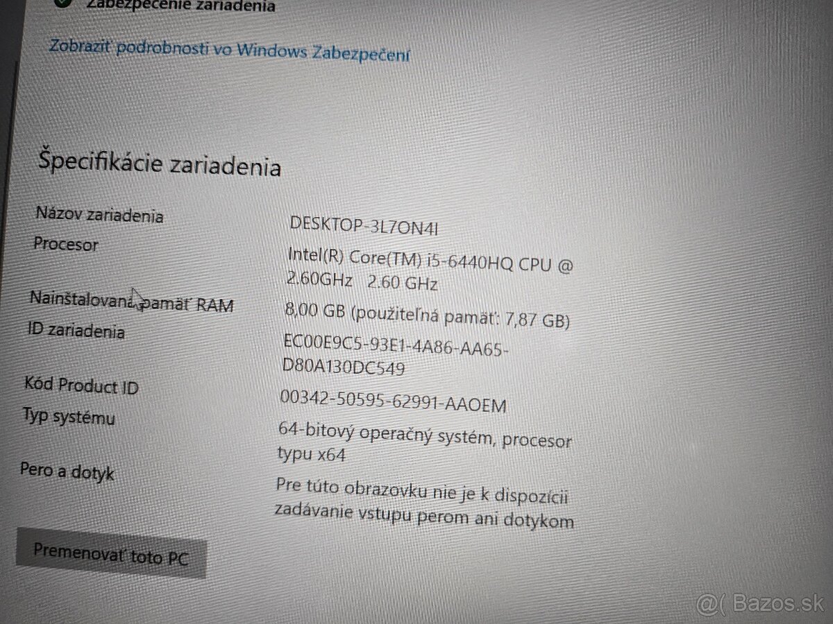 Lenovo Thinkpad T460p so 120gb ssd diskom i5 procesorom a 8g - 5