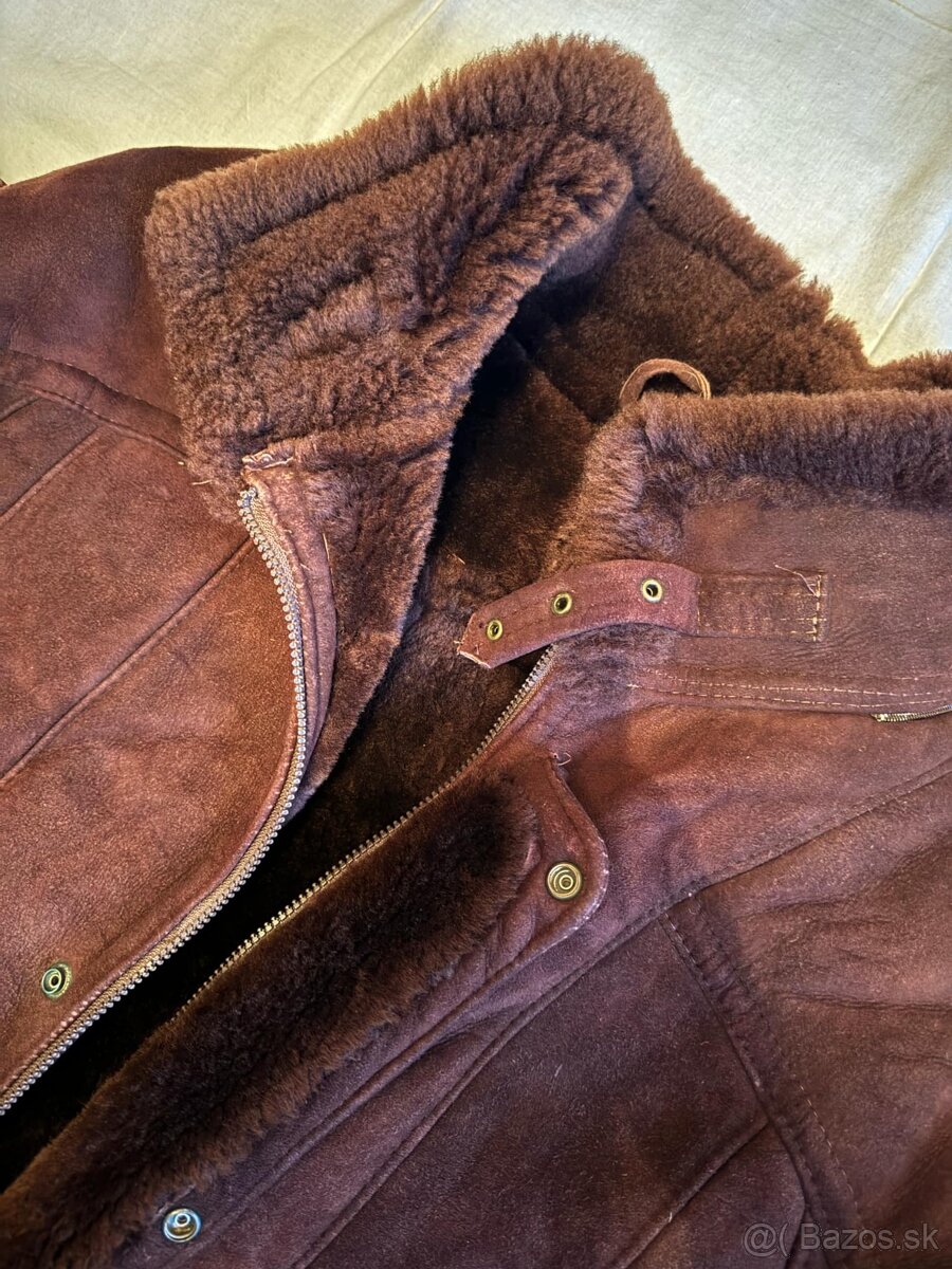 Pánsky zimný ovčí kožuch +čiapka,výhodná cena - 5