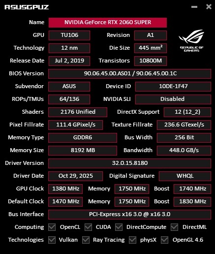 ASUS ROG STRIX GeForce RTX 2060 SUPER A8G GAMING - 5