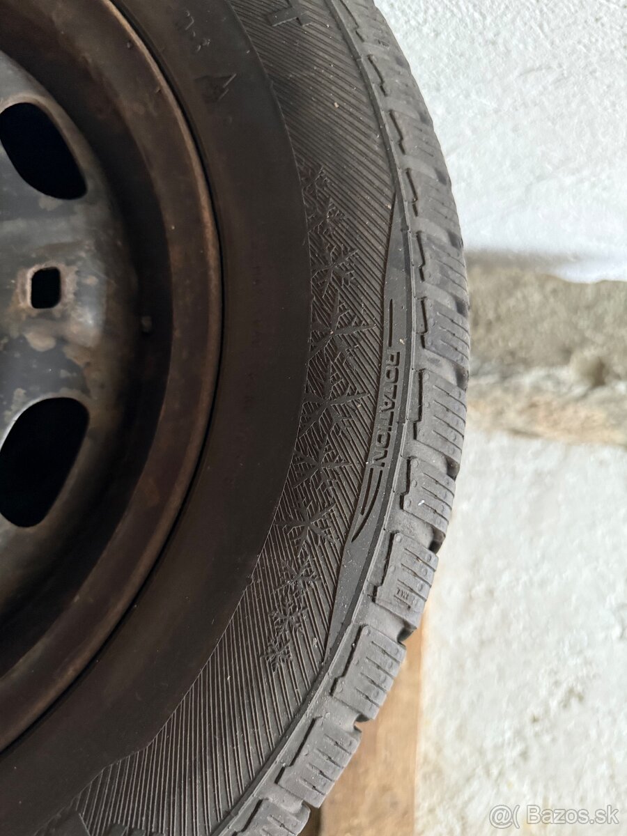 Plechove disky 5x100mm R14 so zimnými pneu. - 5