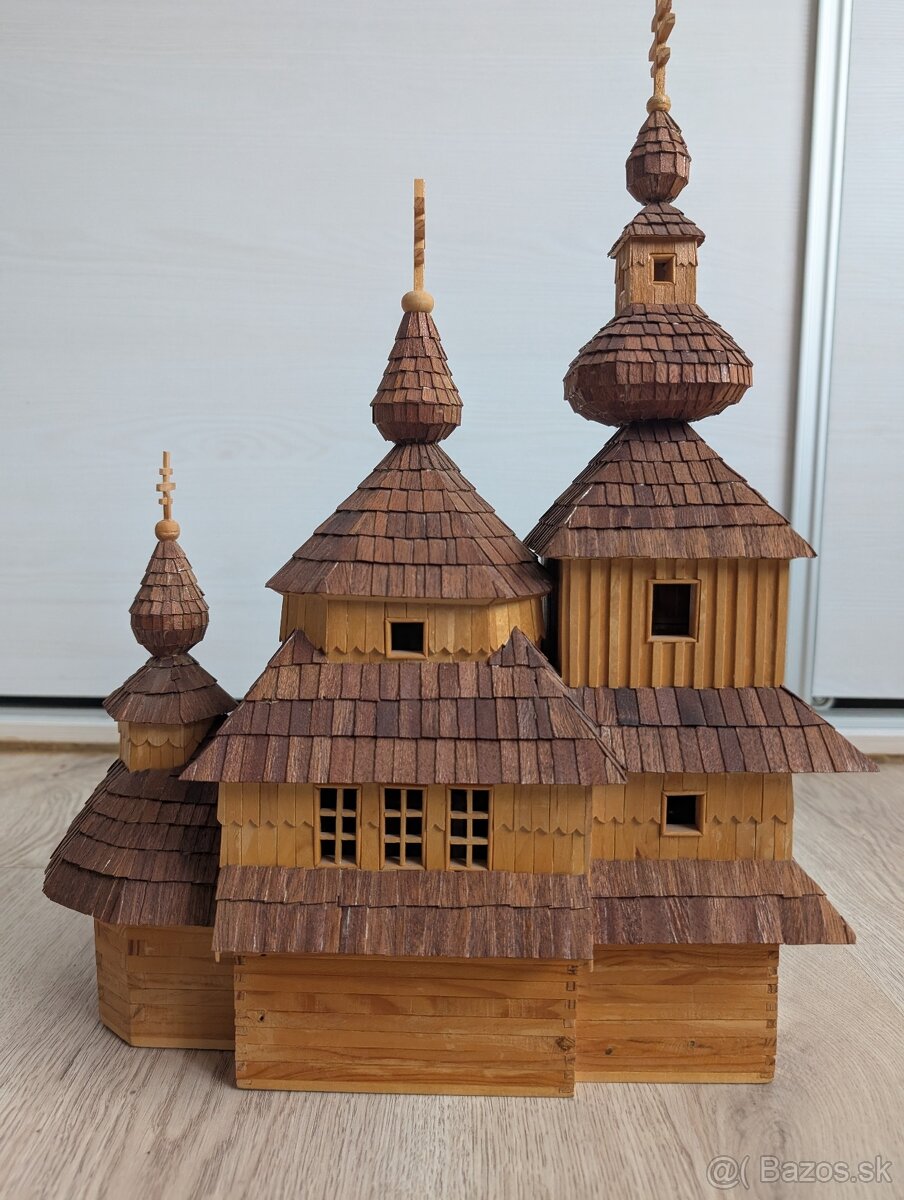 Drevený kostolík -ručná práca - Nová Sedlica - 5