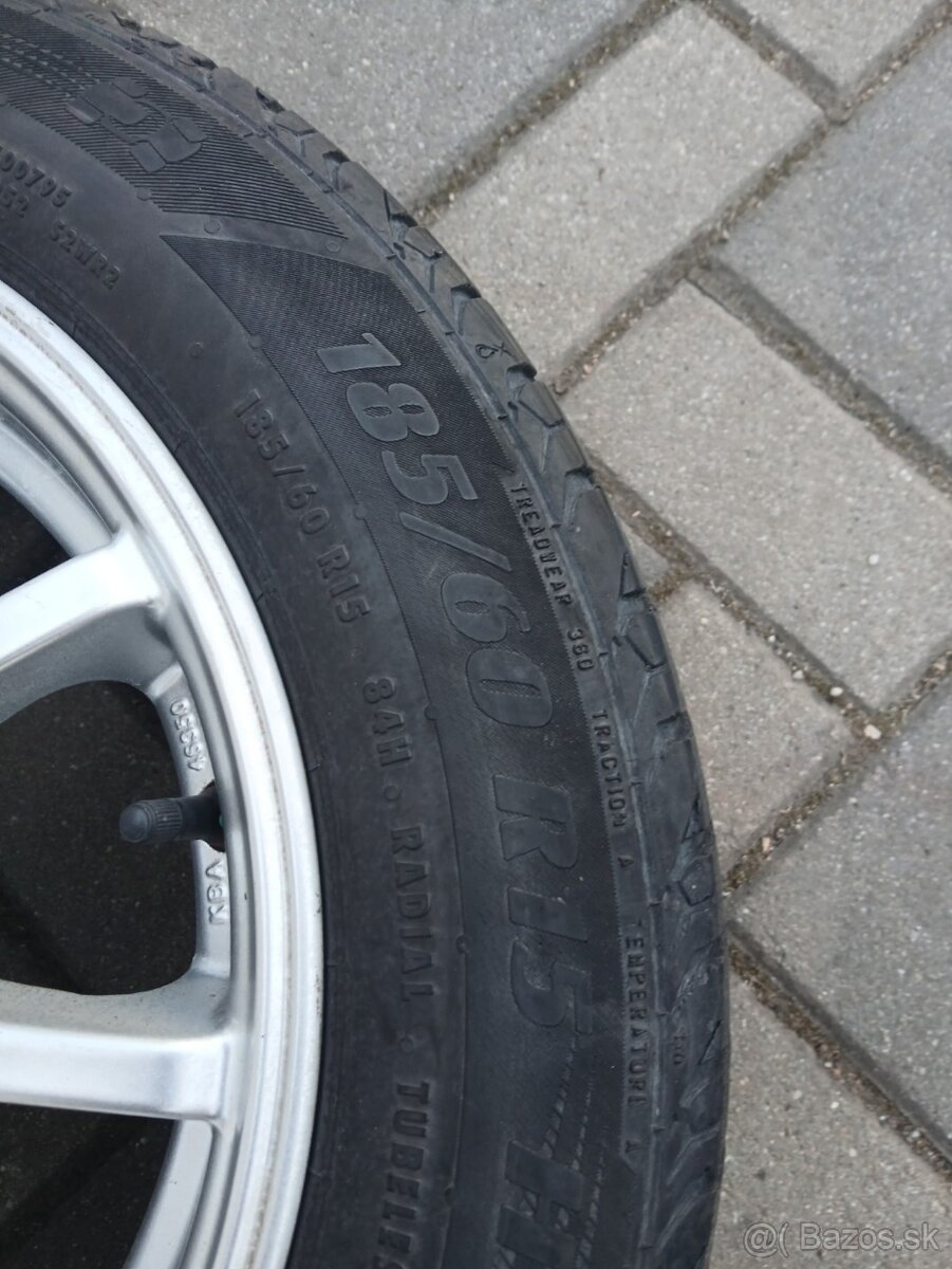 Predam disky 5x100r15, plus pneumatiky - 5