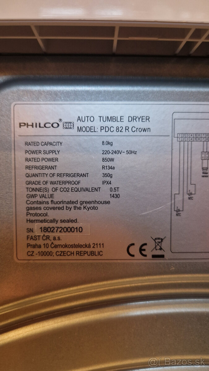 Sušička PHILCO PDC 82 R Crown - 5
