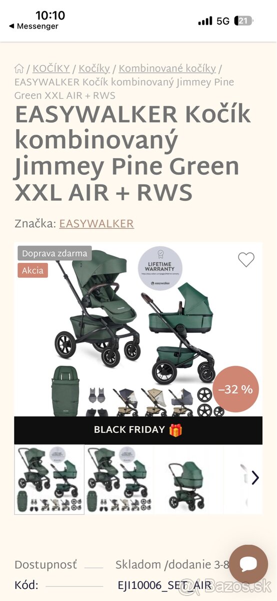 Easywalker kombinovaný kočík Jimmey - 5