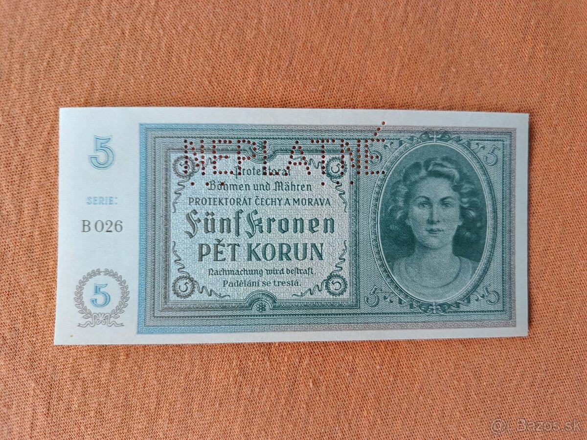 Bankovky ČSR - 40 - 5