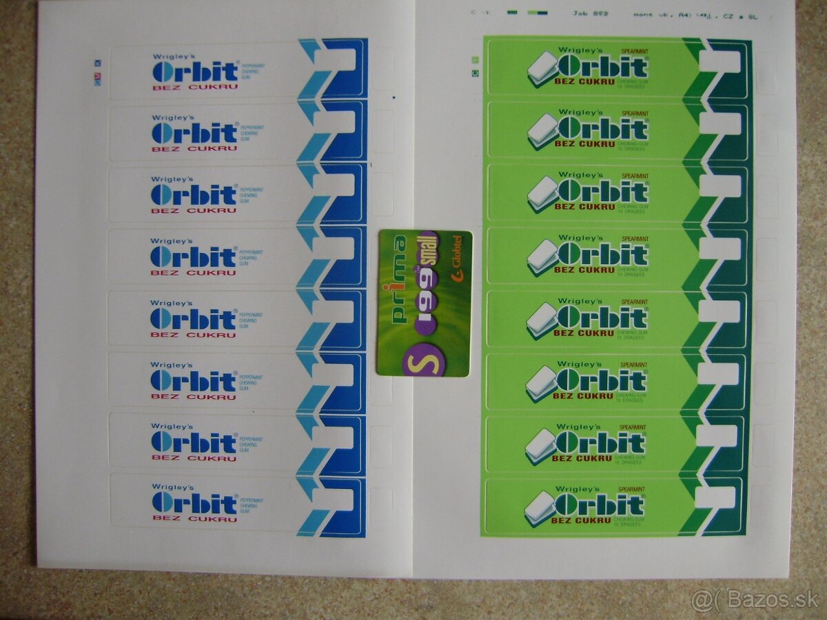 Predám, nálepky, žuvačky Wrigleys Orbit. - 5