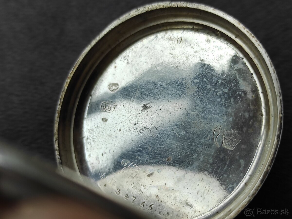 Vreckove hodínky cylindre striebro - 5