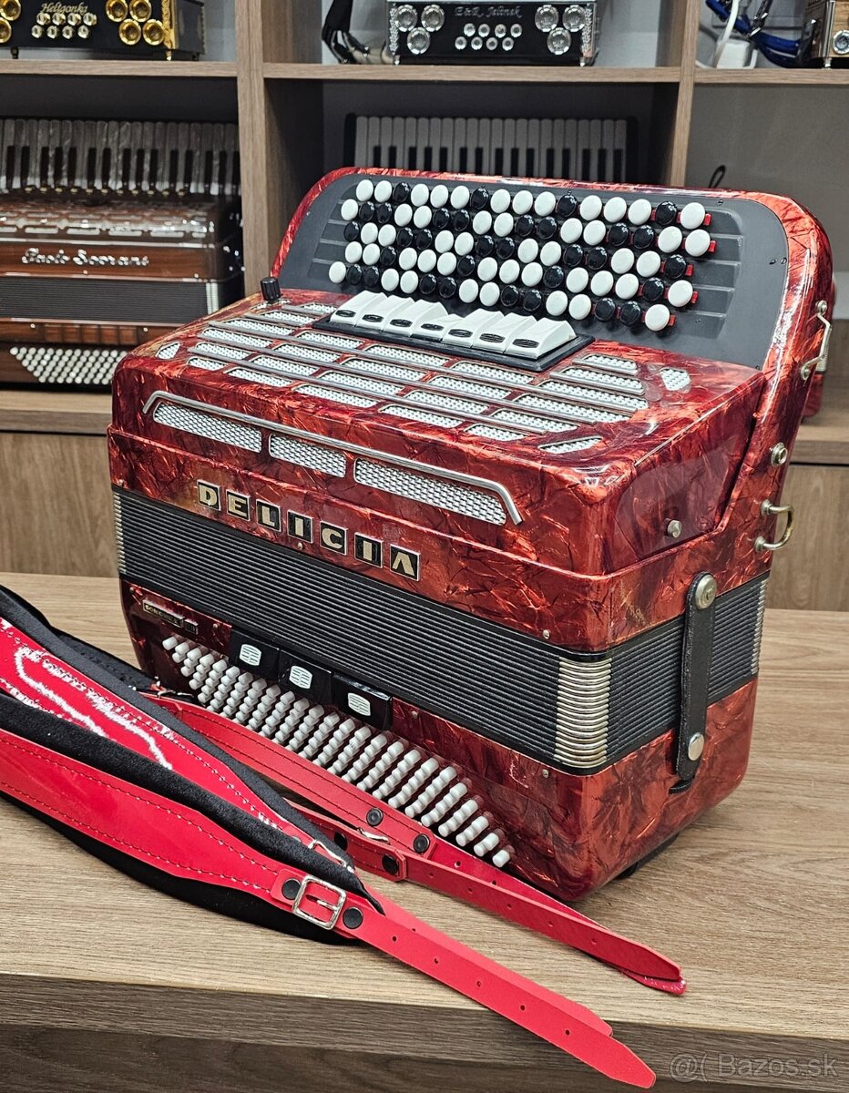 chromaticky akordeon delicia sonorex B- system - 5